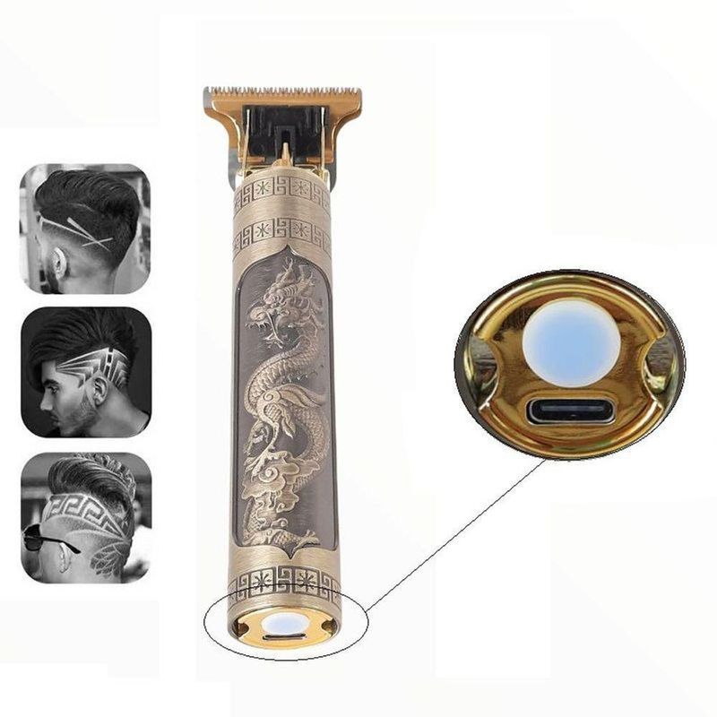 Maquina De Cortar Cabelo Dragão Usb Recarregavel - Ideal Para Levar A Qualquer Lugar