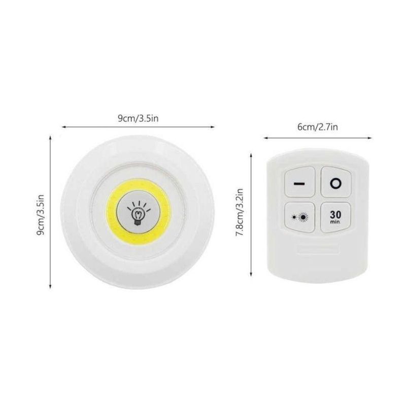 Luminaria Lampada Led Fotocelula Comcontrole Remoto 3 Unid