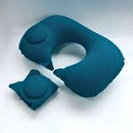 Almofada Inflável Em U Para Viagem Com Suporte Ergonômico E Inflagem Manual Integrada - Rosa Pink