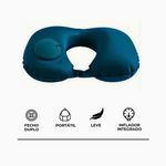 Almofada Inflável Em U Para Viagem Com Suporte Ergonômico E Inflagem Manual Integrada - Rosa Pink