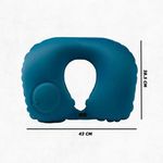 Almofada Inflável Em U Para Viagem Com Suporte Ergonômico E Inflagem Manual Integrada - Rosa Pink