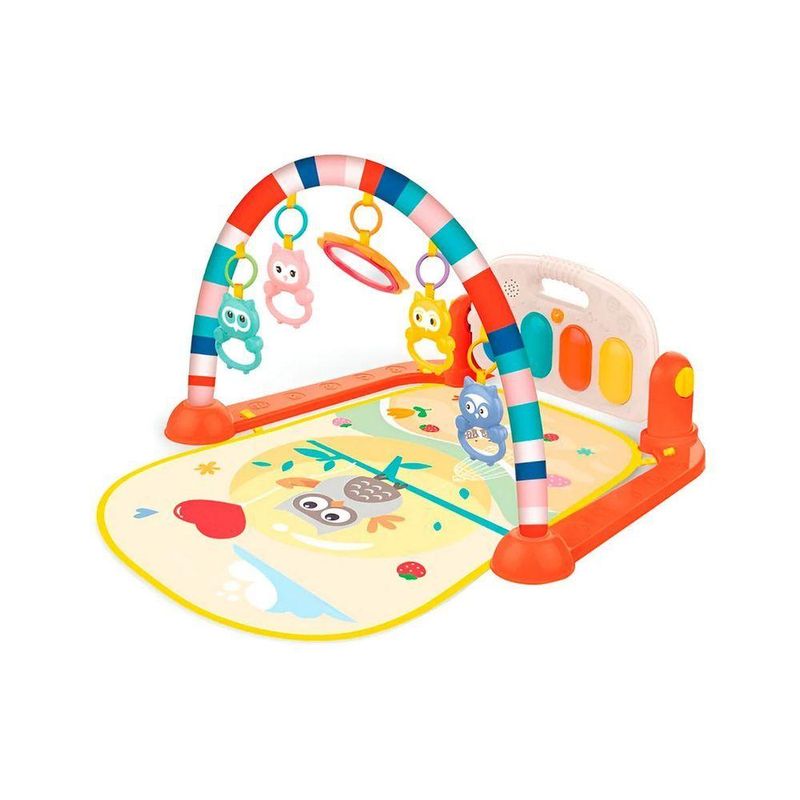 Tapete De Atividades Musical Infantil Com Piano E Luz Piano Com Luzes E Melodias Divertidas Laranja