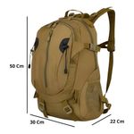 Mochila Tática Militar Multifuncional Caqui 40l Resistente
