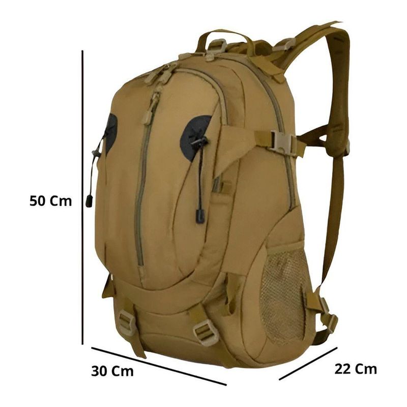 Mochila Tática Militar Multifuncional Caqui 40l Resistente