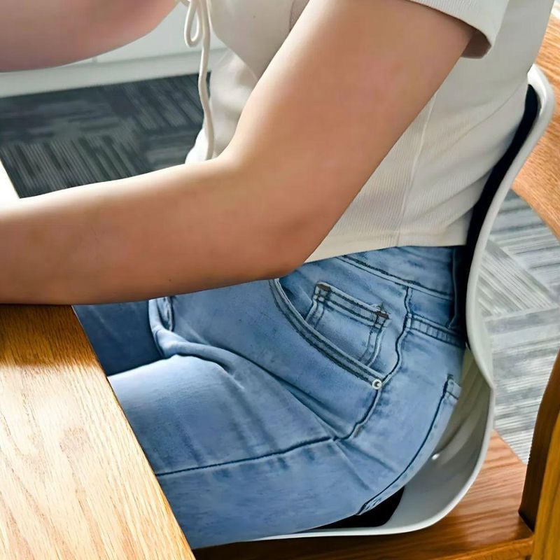 Almofada De Apoio Lombar Cadeira Correção De Coluna - Onforto E Postura Em Qualquer Lugar G - Cinza