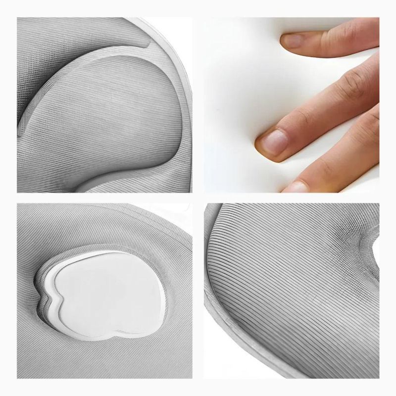 Almofada De Apoio Lombar Cadeira Correção De Coluna - Onforto E Postura Em Qualquer Lugar G - Cinza