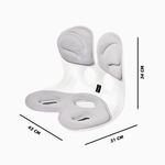 Almofada De Apoio Lombar Cadeira Correção De Coluna - Onforto E Postura Em Qualquer Lugar G - Cinza