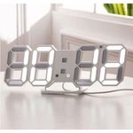 Relógio Digital 3d Led Para Parede E Mesa Com Alarme, Snooze E Formato 12-24 Horas