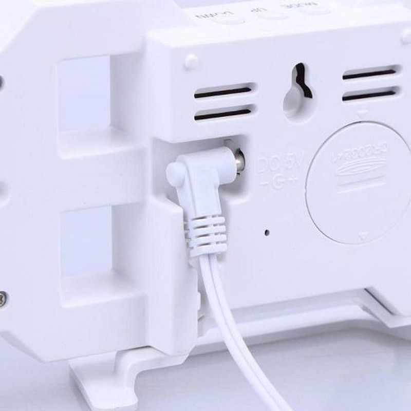 Relógio Digital 3d Led Para Parede E Mesa Com Alarme, Snooze E Formato 12-24 Horas