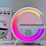 Luminária 3 Em 1: Iluminação Rgb, Som Bluetooth E Carregador Por Indução 15w Luminária Inteligente G