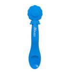 Colher Em Silicone Premium Leão Azul Seguro Para As Gengivas Do Bebê