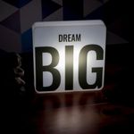 Luminária Slim Box Sonhe Grande Luz Indireta Presente Usb