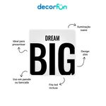 Luminária Slim Box Sonhe Grande Luz Indireta Presente Usb