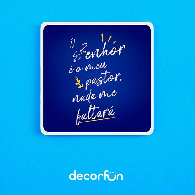 Luminária Box Slim O Senhor é Meu Pastor Usb