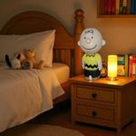 Luminária 3d Charlie Brown Snoopy Luz Difusa Decoração Criativa
