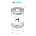 Luminária Banco Barril De Café Coffee Time