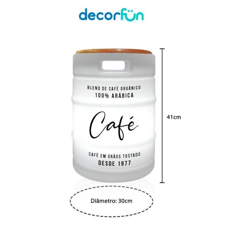 Luminária Banco Barril De Café Coffee Time