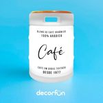 Luminária Banco Barril De Café Coffee Time