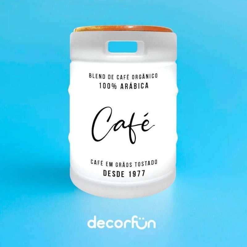 Luminária Banco Barril De Café Coffee Time