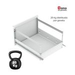 Arquivo De Aço 4 Gavetas Pandin Para Pasta Suspensa Com Chave Escritório Branco