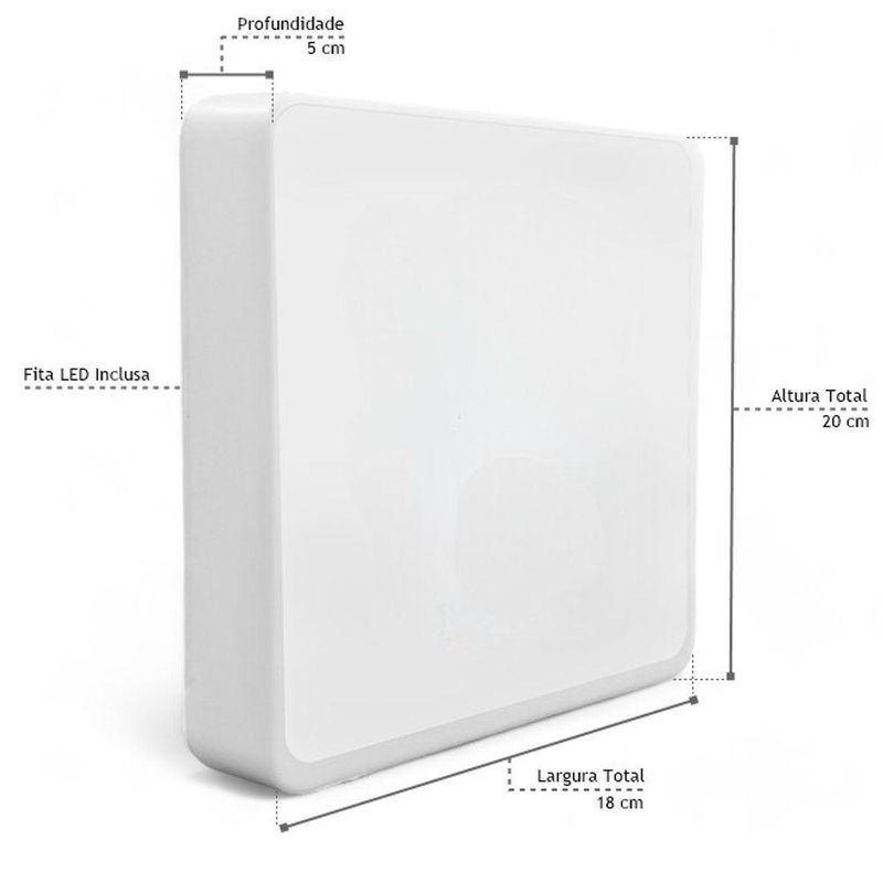 Luminária Box Slim Paz E Amor Usb