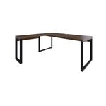 Mesa Em L Presidente 190x160x75cm Yon - Nogueira-estpreta Nogueira-estpreta