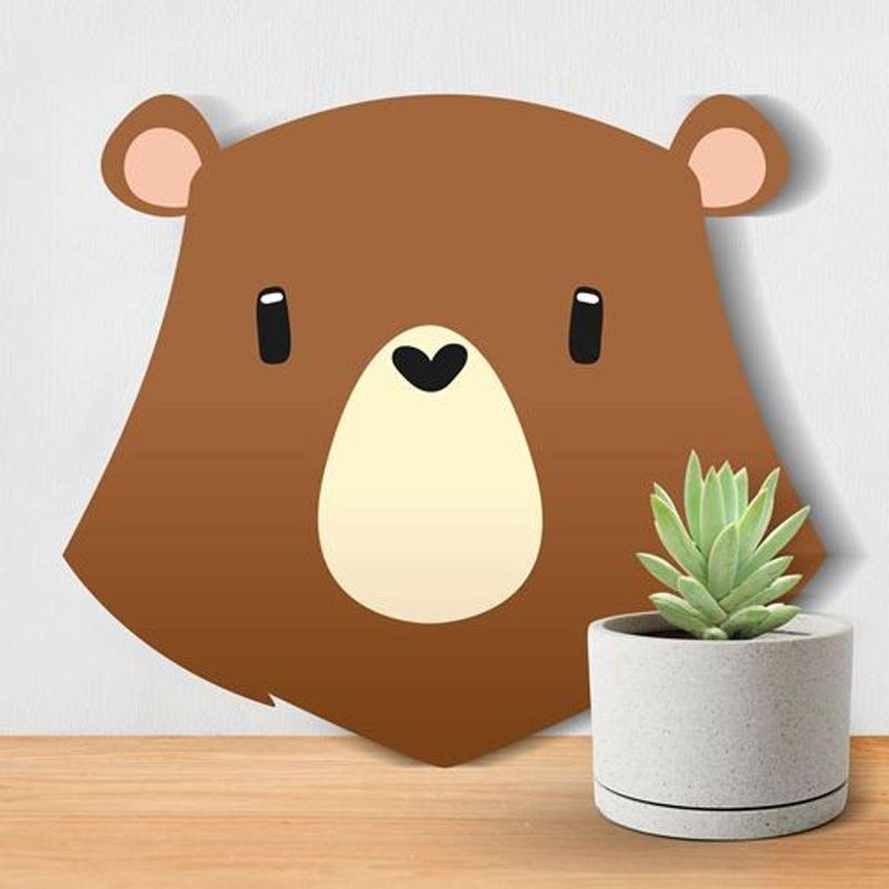 Placa De Parede Decorativa - Urso