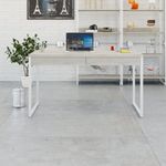 Mesa Office 135x60x75cm C-02 Gavetas Kuadra Snow - Estbranca