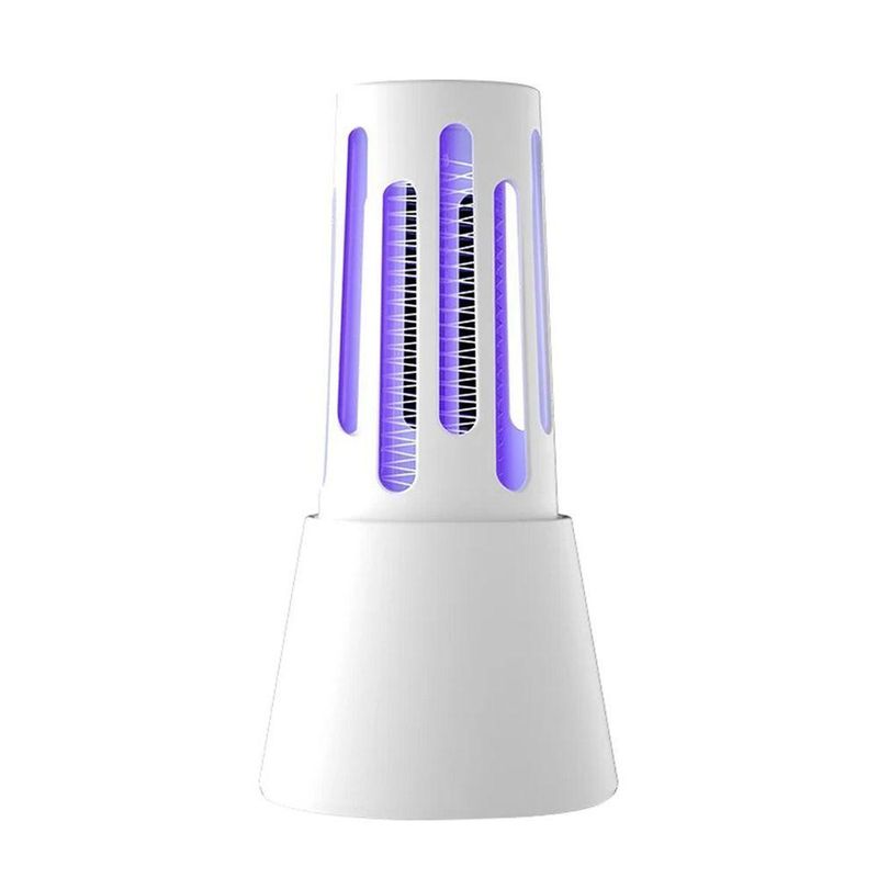 Abajur Armadilha Mata Mosquito Pernilongo Inseto Mosca Led Usb Branco