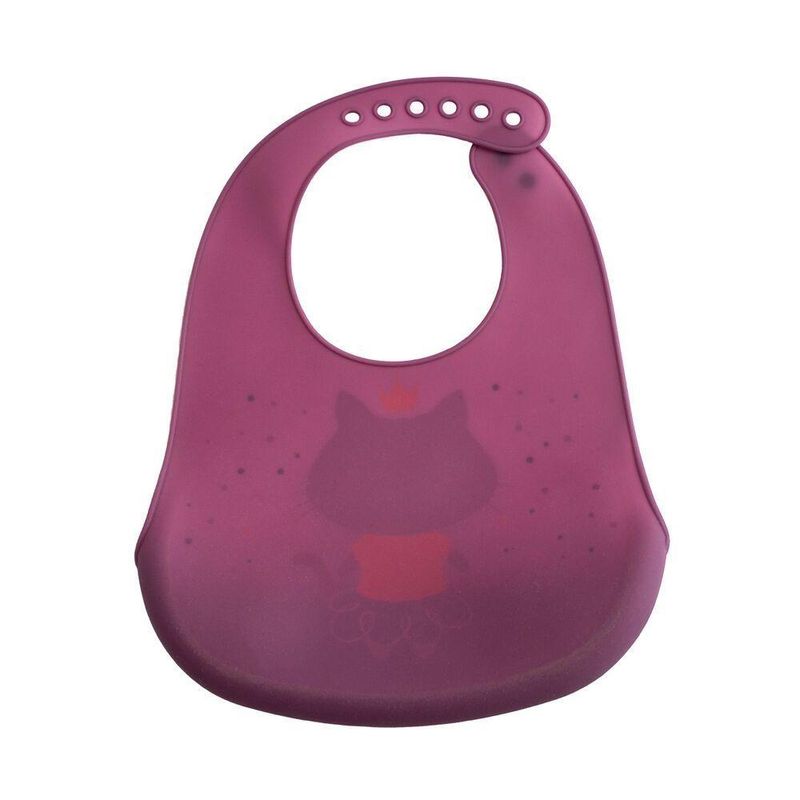 Babador Silicone Com Bolso Coletor De Migalhas - Impermeável, Velcro, Milky