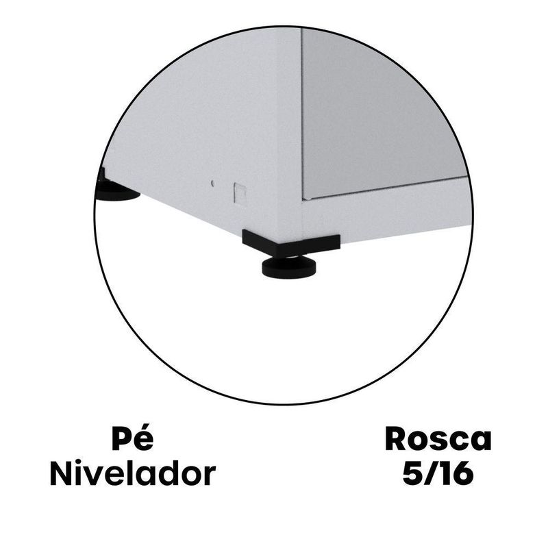 Armário De Aço Alto Para Escritório Linha Aço 842x800x400 - Ap406 Cinza