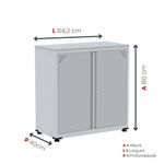 Armário De Aço Alto Para Escritório Linha Aço 842x800x400 - Ap406 Cinza