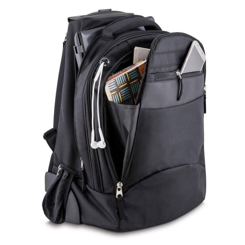 Mochila Executiva Com Rodinhas E Com Alça All Black