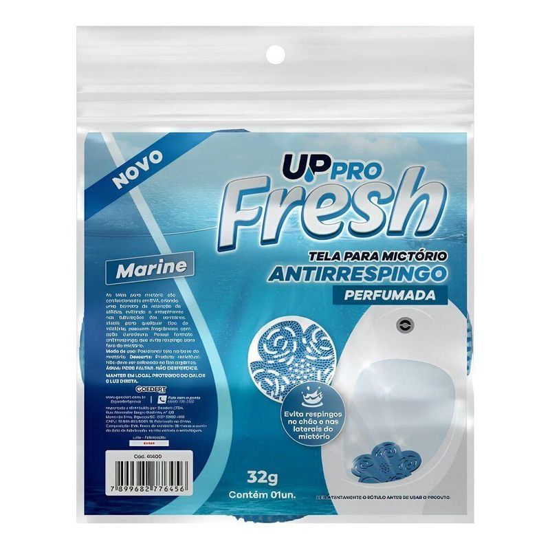 Kit 3 Telas Perfumadas P- Mictório Antirrespingo Marine Azul Uppro Durável