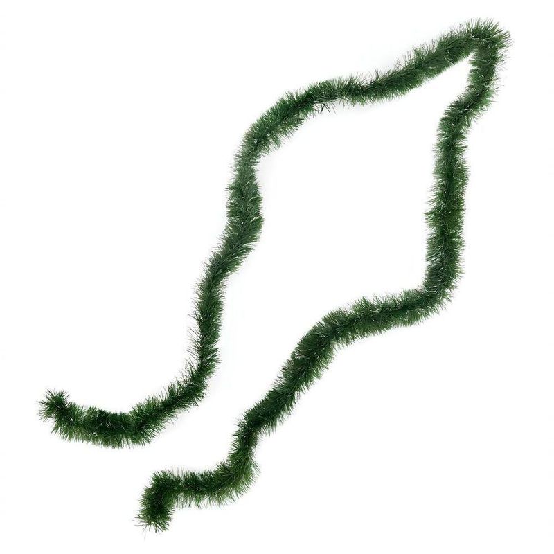 Festão Decoração De Natal Metalizado 2 Metros Cor Verde ø14cm