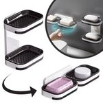 Porta Sabonete Saboneteira Parede Dupla Adesivo Banheiro Organização E Praticidade Para Seu Banheiro