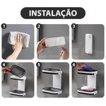 Porta Sabonete Saboneteira Parede Dupla Adesivo Banheiro Organização E Praticidade Para Seu Banheiro