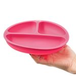 Prato Silicone Com Divisória Colors Rosa - Clingo