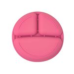 Prato Silicone Com Divisória Colors Rosa - Clingo