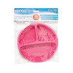 Prato Silicone Com Divisória Colors Rosa - Clingo