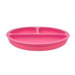 Prato Silicone Com Divisória Colors Rosa - Clingo