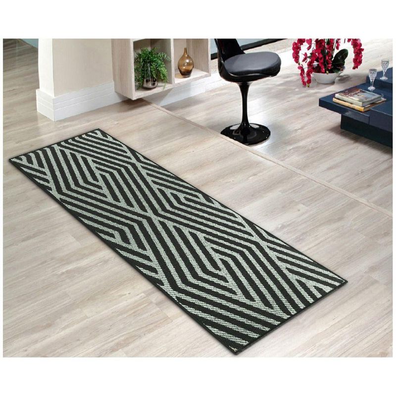 Tapete Passadeira Ps 39 Retangular 0,66M Sisal Polipropileno Cinza para Sala