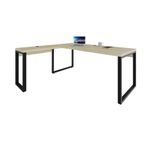 Mesa Em L Presidente 190x160x75cm Yon - Ciliegio-estpreta Ciliegio-estpreta