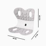 Almofada De Apoio Lombar Cadeira Correção De Coluna - Conforto E Postura Em Qualquer Lugar M - Cinza