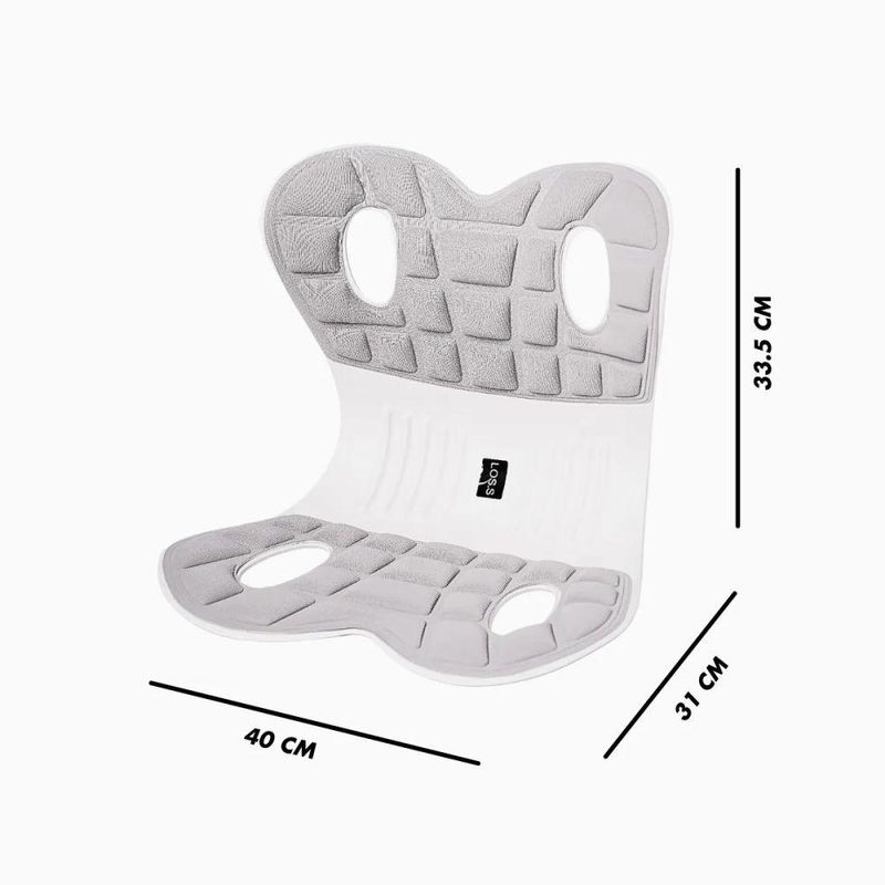 Almofada De Apoio Lombar Cadeira Correção De Coluna - Conforto E Postura Em Qualquer Lugar M - Cinza