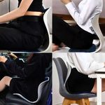 Almofada De Apoio Lombar Cadeira Correção De Coluna - Conforto E Postura Em Qualquer Lugar M - Cinza