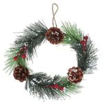 Guirlanda Natalina 19cm Decoração Zein Com Pinhas