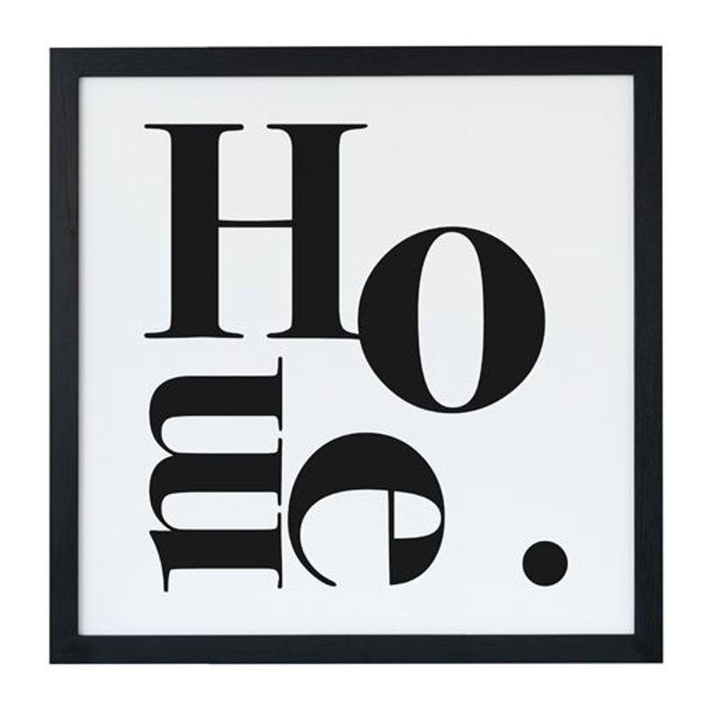 Quadro Decorativo Com Moldura 24x24 - Home