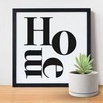 Quadro Decorativo Com Moldura 24x24 - Home