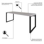 Mesa Presidente 190x70x75cm Yon - Off White-estpreta Off White-estpreta
